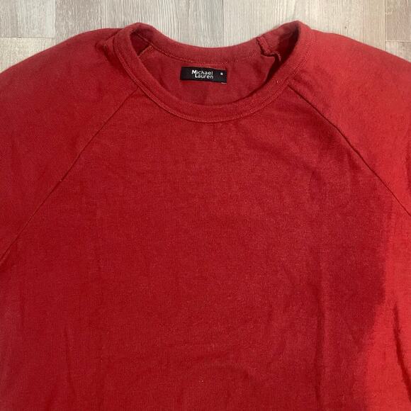 NWT Michael Lauren James Sweatshirt in Burgundy . - size M - Picture 11 of 13